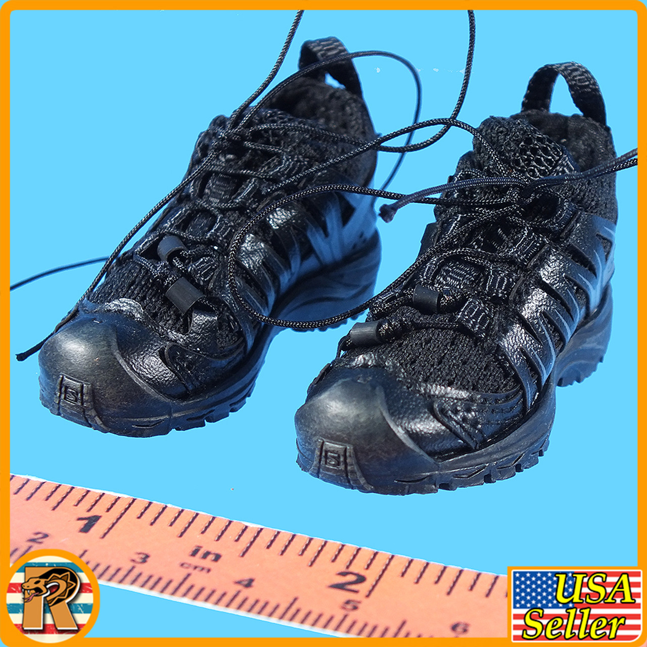 Bravo 07 - Black Shoes (for Balls) - 1/6 Scale -