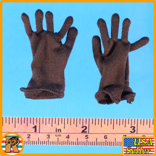 Captain Rafe USAAF - Brown Cloth Gloves - 1/6 Scale -