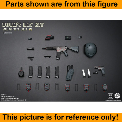 Dooms Day Kit VI - Grey FAST Helmet #2 - 1/6 Scale -