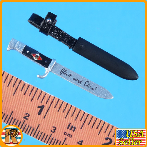 Lio 12th Panzer Div - Metal Knife & Sheath - 1/6 Scale -