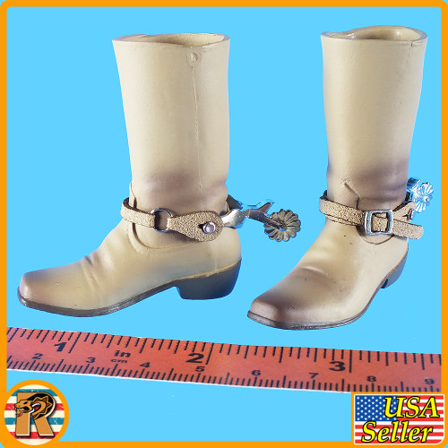 West Cowboy - Boots w/ Spurs - 1/6 Scale -
