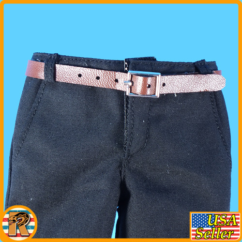 West Cowboy - Black Pants w/ Belt - 1/6 Scale -