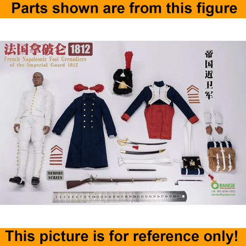 Napoleonic Foot Grenadiers - White Gloves - 1/6 Scale