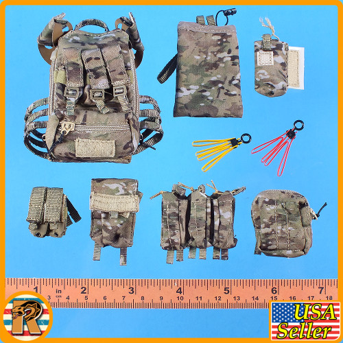 M49 Special Force - Camo Vest & Pouch Set - 1/6 Scale Part - Mini Times