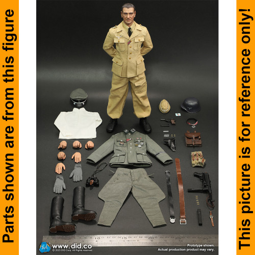 Otto S German WWII - White Shirt & Tie #4 - 1/6 Scale