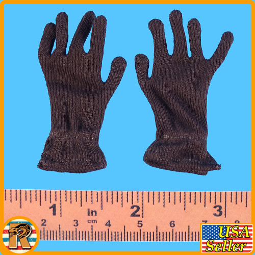 Chinese Civil War - Brown Cloth Gloves - 1/6 Scale