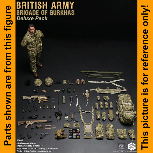 Brigade of Gurkhas - Patches Set - 1/6 Scale Part - Easy Simple
