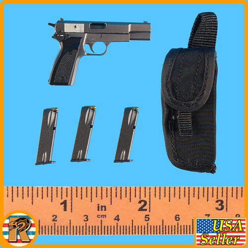British SAS Gunner - Browning HP Pistol - 1/6 Scale Part - Damtoys