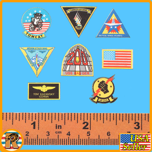 US Navy F-14 Pilot - Patches Set #1 - 1/6 Scale