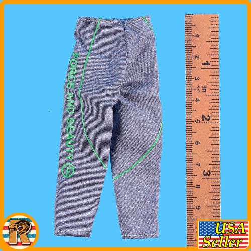 Female Fitness - Grey Green Yoga Pants #3 - 1/6 Scale