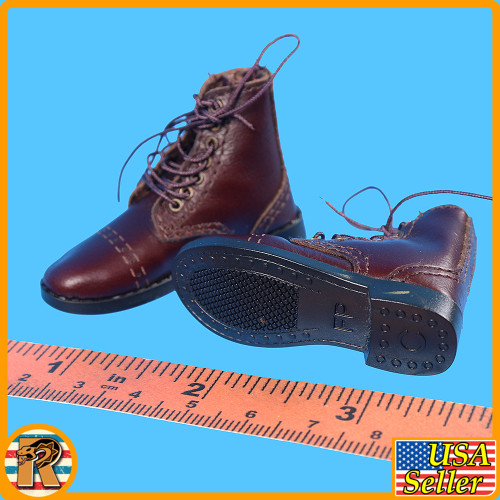 Sherman Tank Loader - Leather Boots (for Feet) - 1/6 Scale