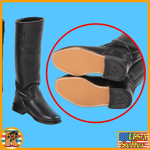 Captain Nathan 7th Cavalry - Leather Boots - 1/6 Scale