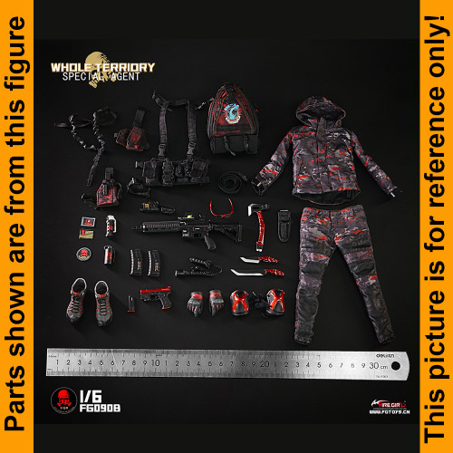 CQB Tactical Agent (Red) - Gloved Hands (Female) - 1/6 Scale