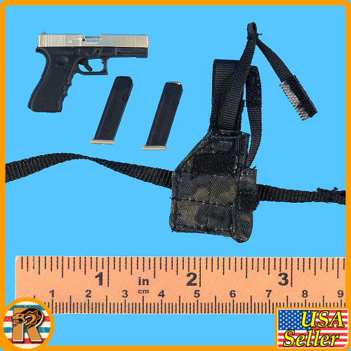 CQB Tactical Agent (Gold) - Pistol & Holster Set - 1/6 Scale