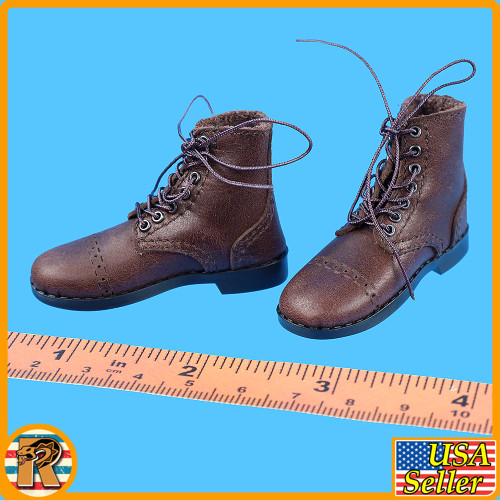 US Ranger Rifle Man - Leather Boots (for Feet) - 1/6 Scale
