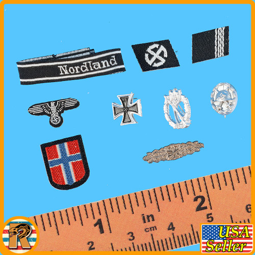 Nordland Panzergrenadier 1945 - Badges & Patches Set - 1/6 Scale