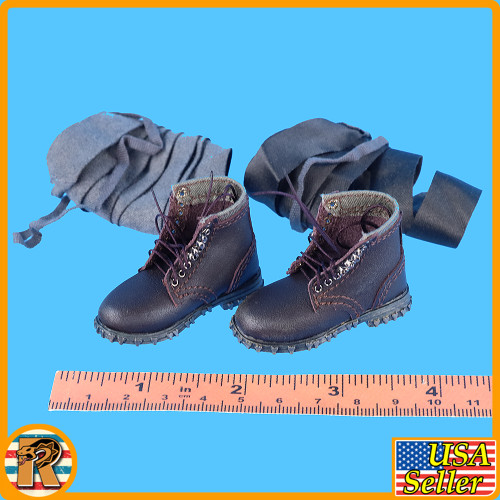 Arthur WWI German Gunner - Leather Boots & Leggings - 1/6 Scale