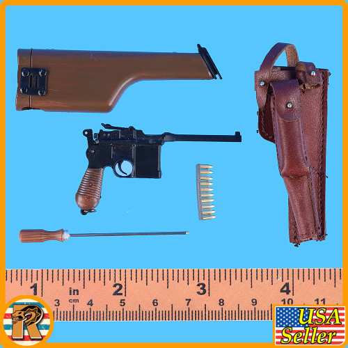 Arthur WWI German Gunner - Mauser Pistol & Stock Set - 1/6 Scale