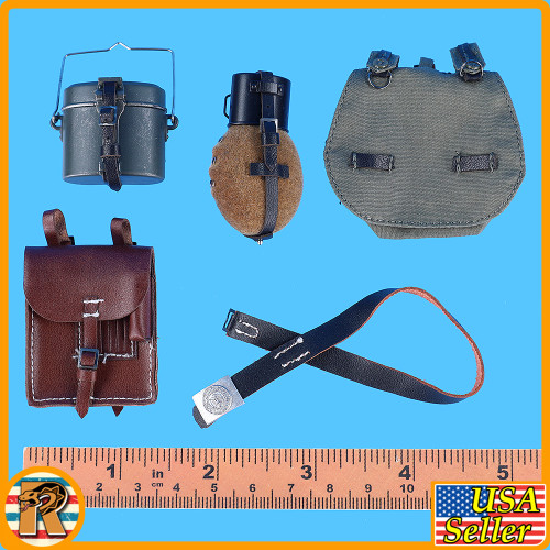 Steiner German Wehrmacht - Belt Set w/ Pouches - 1/6 Scale Part - DID