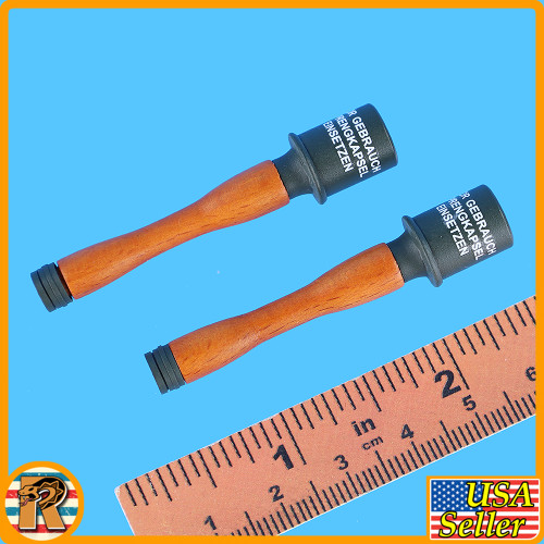 Steiner German Wehrmacht - Stick Grenades (Wood & Metal) - 1/6 Scale Part - DID