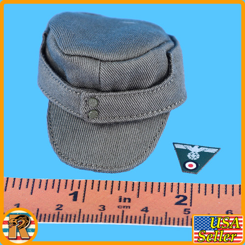 Steiner German Wehrmacht - Field Hat w/ Patches - 1/6 Scale Part - DID