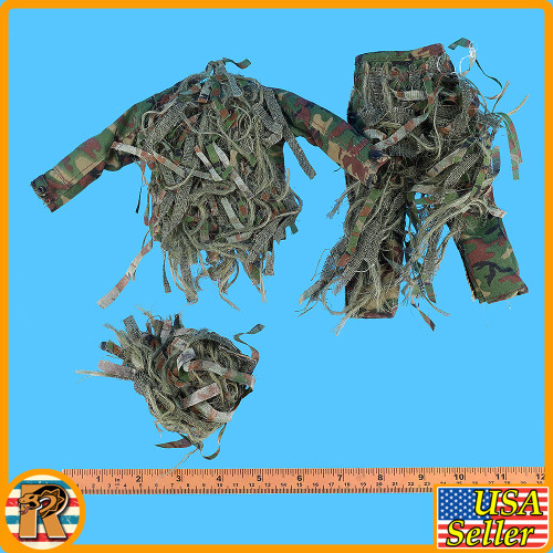 US Sniper - Camo Ghillie Suit - 1/6 Scale Part - InToyz