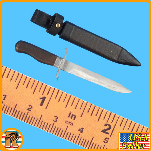 Soviet Airborne WWII - Metal Knife & Sheath - 1/6 Scale Part - Alert Line