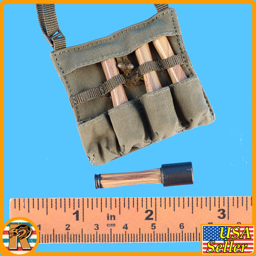 Anti Vietnam Youth - Stick Grenades & Pouch - 1/6 Scale Part - Qorange