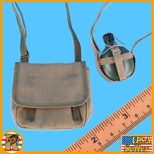 Anti Vietnam Youth - Shoulder Pouch & Canteen - 1/6 Scale Part - Qorange