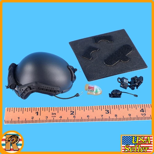Female Los Angeles SWAT - Ballistic Helmet Set - 1/6 Scale Part - Easy Simple