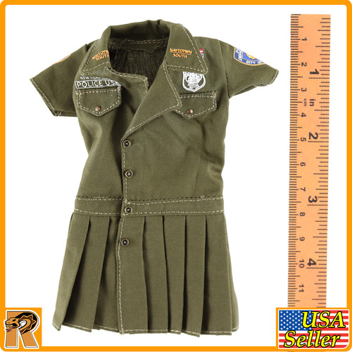 FG074 - Green Police Mini Dress C #3 - 1/6 Scale -