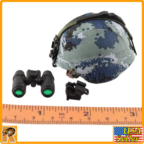 PLAAF Airborne Troops - Blue Camo Helmet Set - 1/6 Scale -