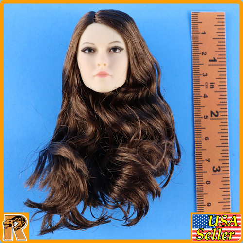 Anna Female Head - Brown Hair & Dark Eyes YM026B #2 - 1/6 Scale -