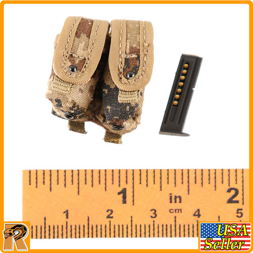 Desert Wolf PLA - Pistol Pouch & Mag - 1/6 Scale -