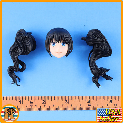 Anime Girls S36 S37 - Head w/ Sculpted Hair #1 - 1/6 Scale -