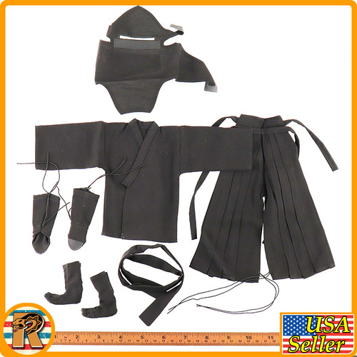 Undead Ninja 006 - Black Full Ninja Clothes Set #1 - 1/6 Scale -