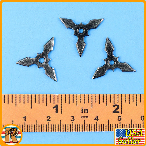 Undead Ninja 006 - Metal Throwing Stars Metal x3 - 1/6 Scale -