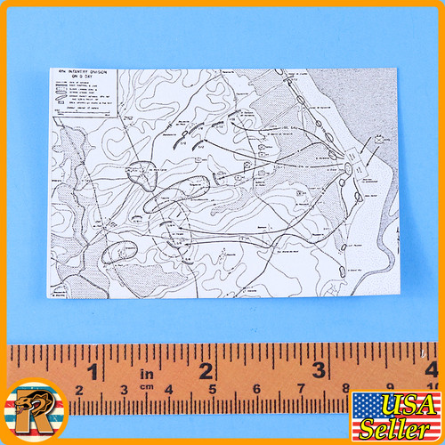 Easy Company Platoon Leader - Paper Map - 1/6 Scale -