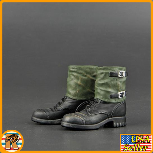 ZY WWII Boots - German M44 w/ Gaiter (for Feet) #6 - 1/6 Scale -