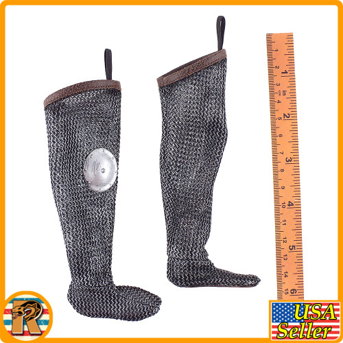 Malta Knight - Fabric Chainmail Boots - 1/6 Scale -