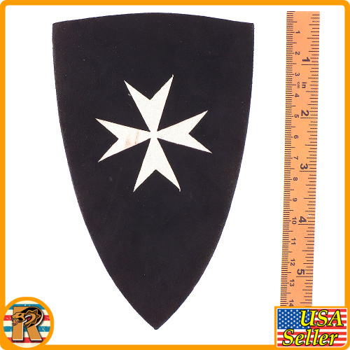 ST John's Knight - Metal & Wood Shield - 1/6 Scale -
