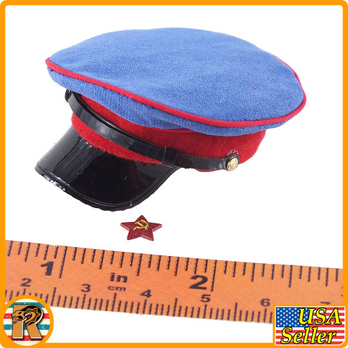 Soviet NKVD Officer - Officer Hat w/ Badge #2 - 1/6 Scale -