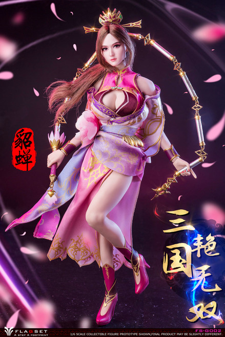 Three Kingdoms Diao Chan - Head w/ Hair & Crown - 1/6 Scale -