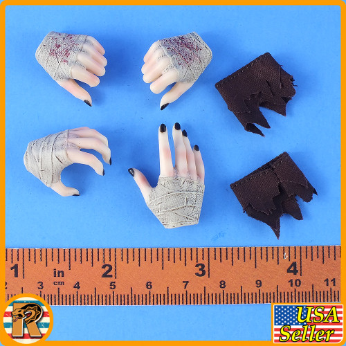 Witch Hunter Shaman Black - Wrapped Hands Set - 1/6 Scale -