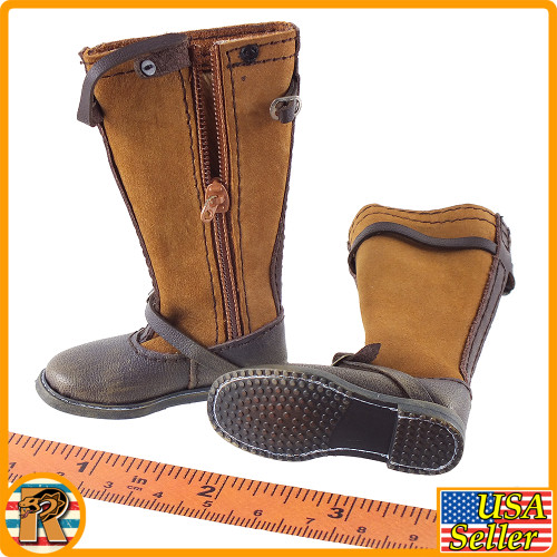 Hans Joachim Luftwaffe Ace - Flight Boots #2 (for Feet) - 1/6 Scale -