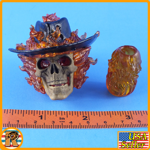 Hell Ranger - Skull w/ Fire Head **READ** - 1/6 Scale -