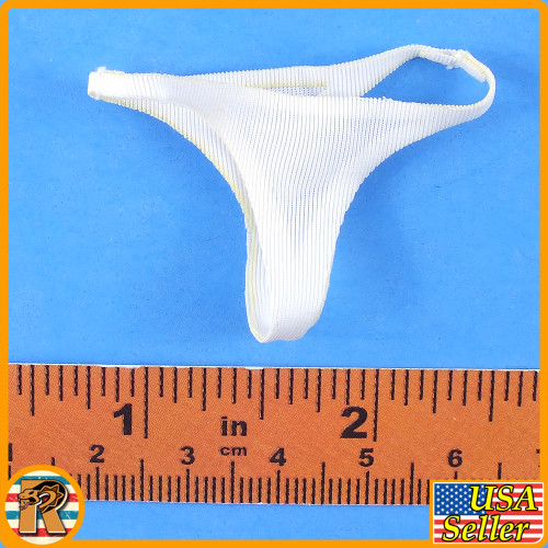 FG085 - White Thong Underwear Panties #4 - 1/6 Scale -