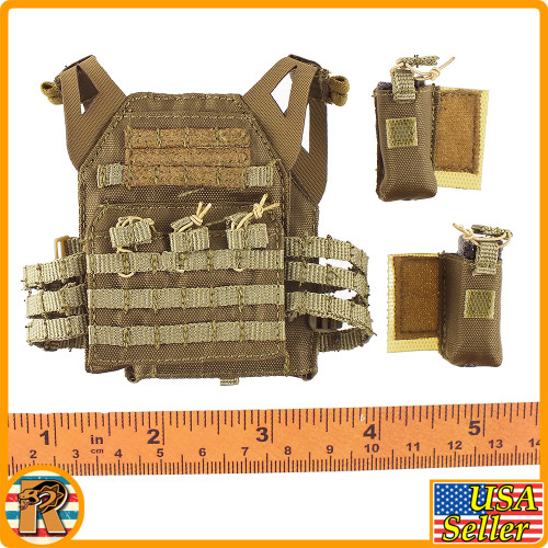 Special Forces Weapons D - Desert Assault Vest Set #1 - 1/6 Scale -