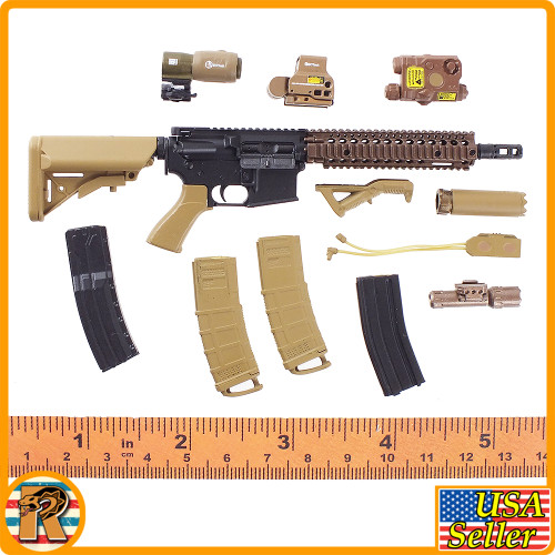 Special Forces Weapons D - Colt Short AR Rifle Set E #5 - 1/6 Scale -