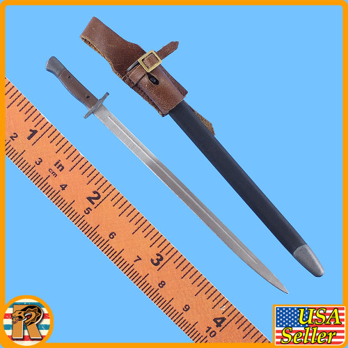 WWI Lance Corporal Tom - Metal Bayonet & Sheath - 1/6 Scale -